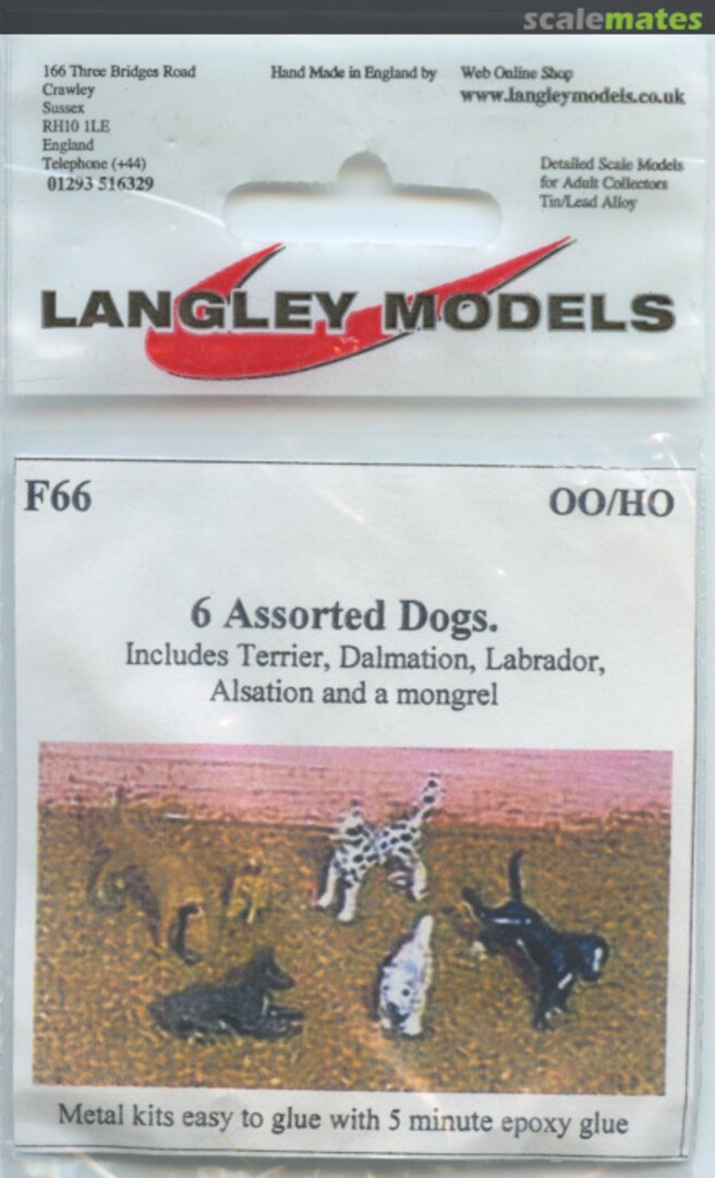 Boxart 6 Assorted Dogs F66 Langley Models Boxart 6 Assorted Dogs F66 Langley Models