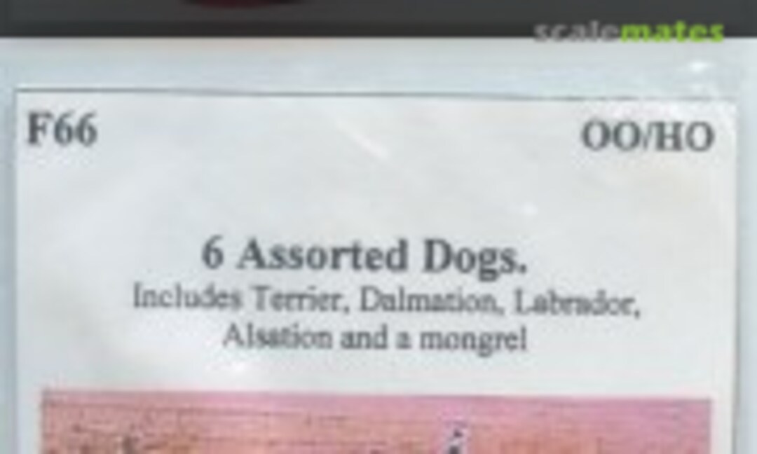 1:76 6 Assorted Dogs (Langley Models F66) F66