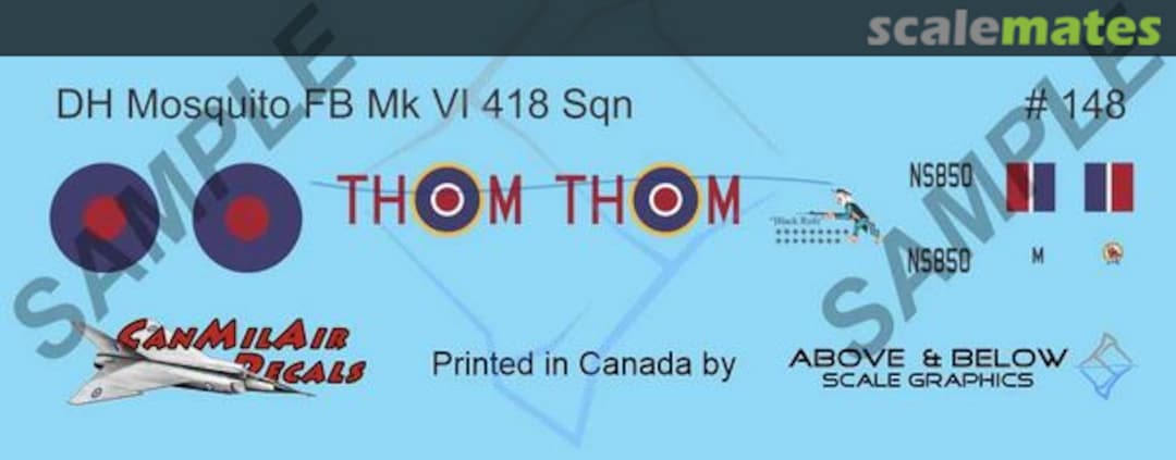 Boxart DeHavilland DH.98 FB Mk.VI Mosquito 148 Above & Below Graphics Boxart DeHavilland DH.98 FB Mk.VI Mosquito 148 Above & Below Graphics