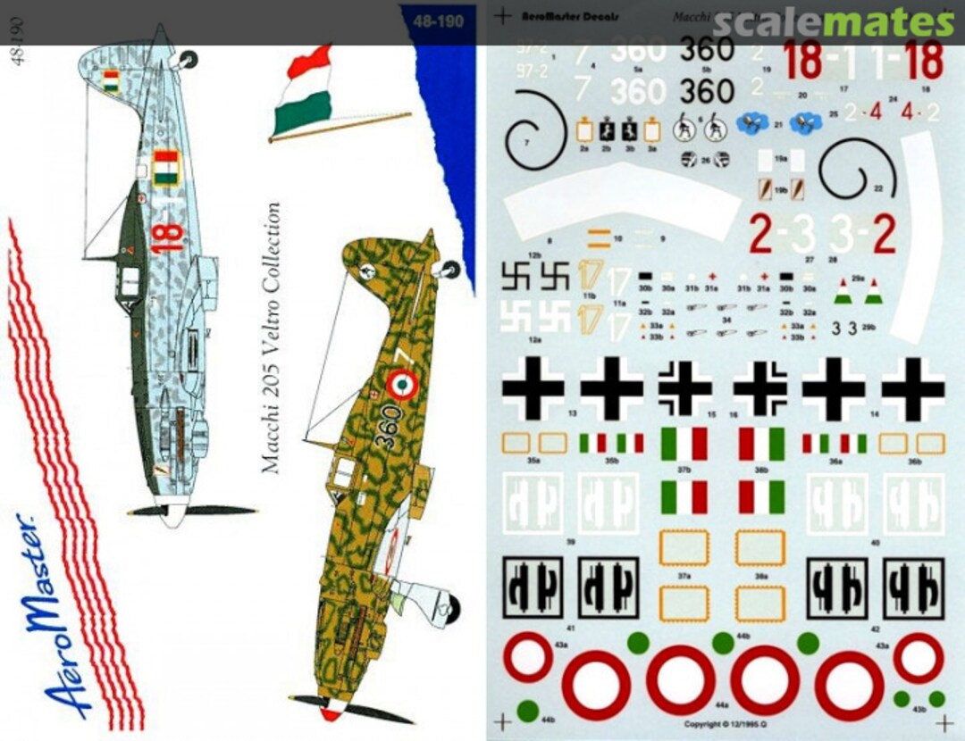 Boxart Macchi 205 Veltro Collection 48-190 AeroMaster Boxart Macchi 205 Veltro Collection 48-190 AeroMaster