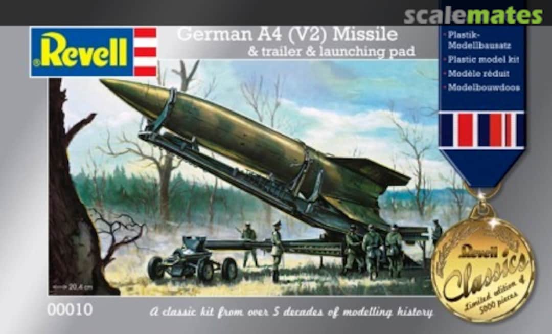 Boxart German A4 (V2) Missile & trailer & launching pad 00010 Revell Boxart German A4 (V2) Missile & trailer & launching pad 00010 Revell