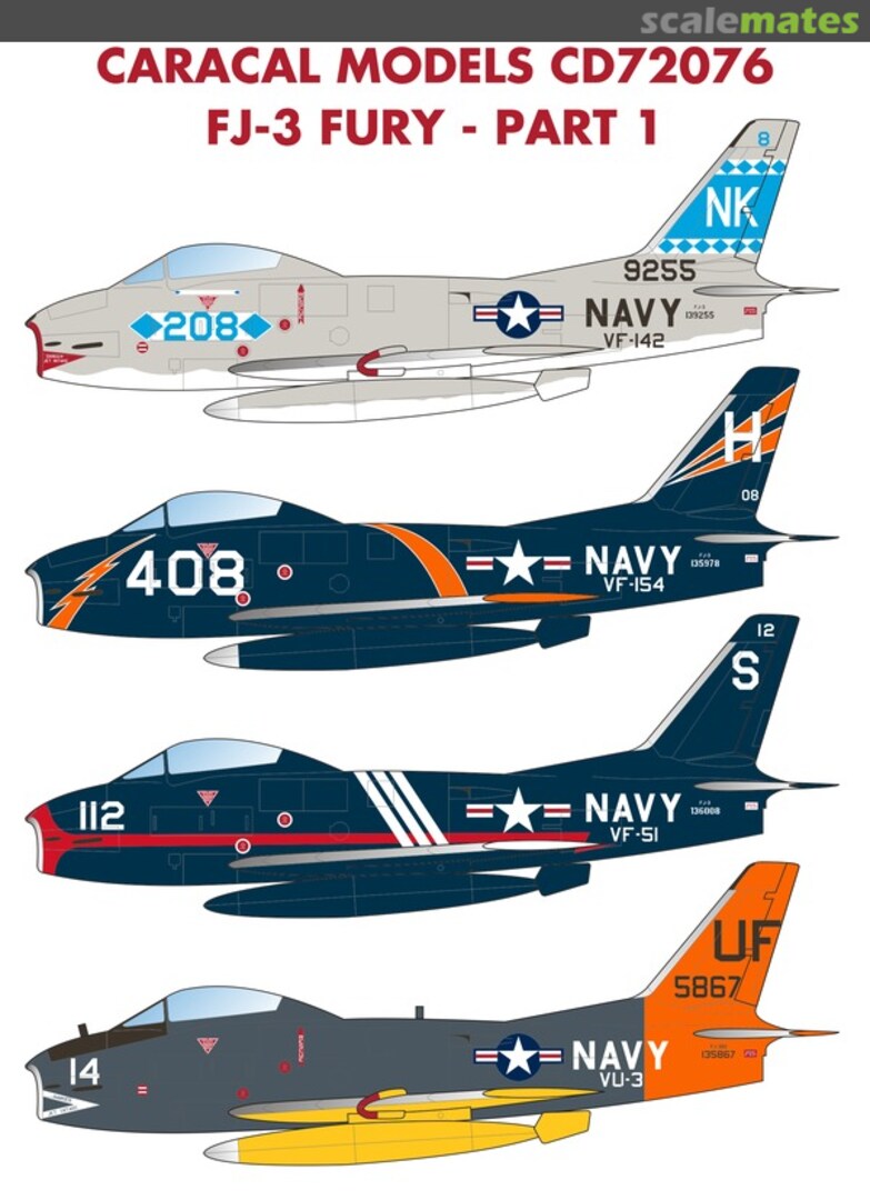 Boxart FJ-3 Fury - Part 1 CD72076 Caracal Models Boxart FJ-3 Fury - Part 1 CD72076 Caracal Models