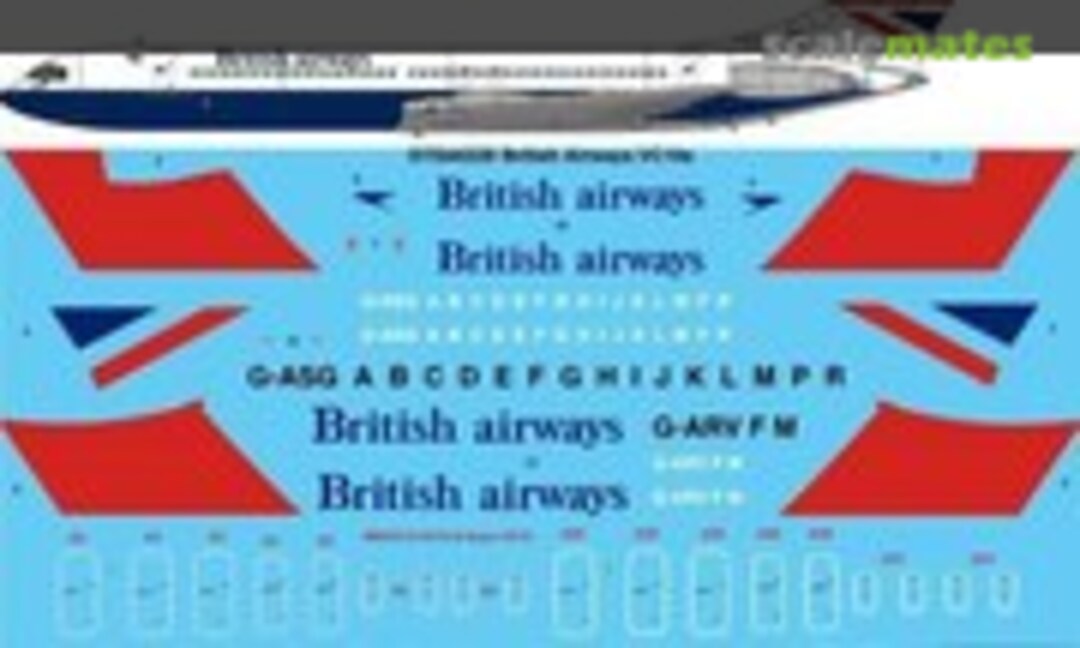 1:144 British Airways Vickers VC.10 &amp; Super VC10 (26 Decals STS44228)
