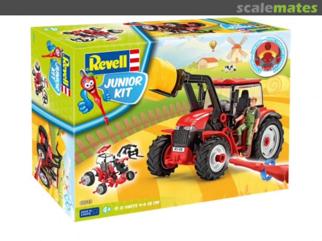 Boxart Tractor with Loader and Figure 00815 Revell Boxart Tractor with Loader and Figure 00815 Revell