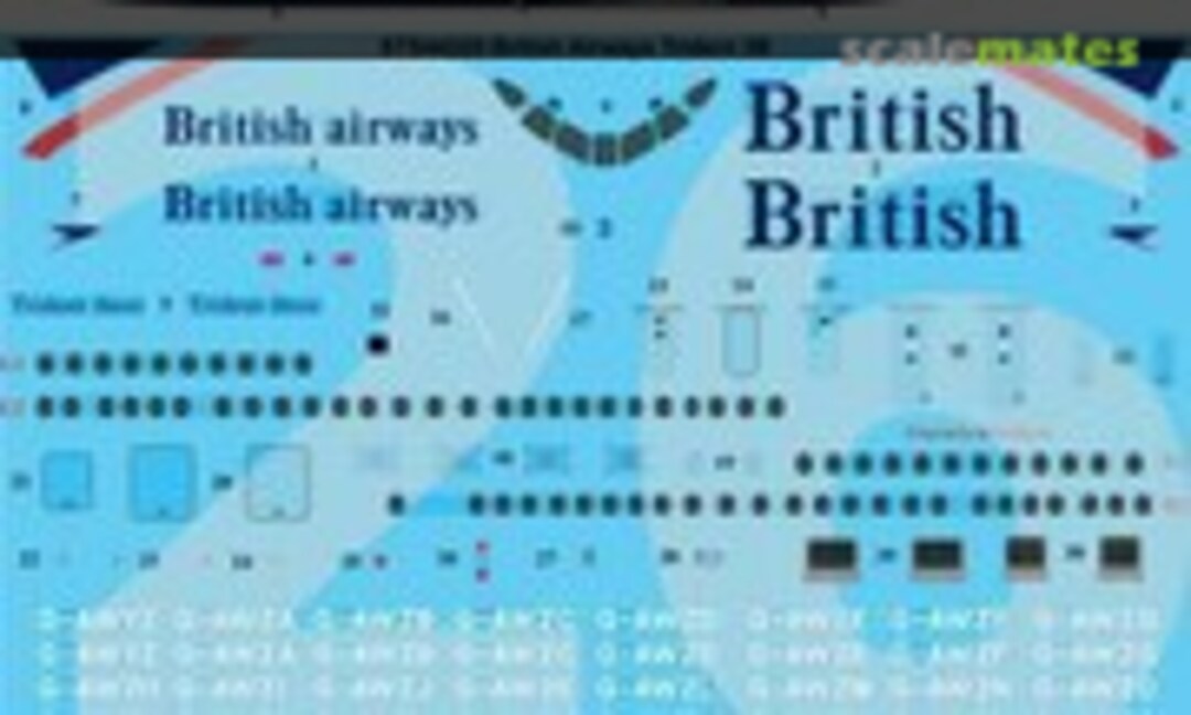 1:144 British Airways Hawker Siddeley Trident 3B (26 Decals STS44320)