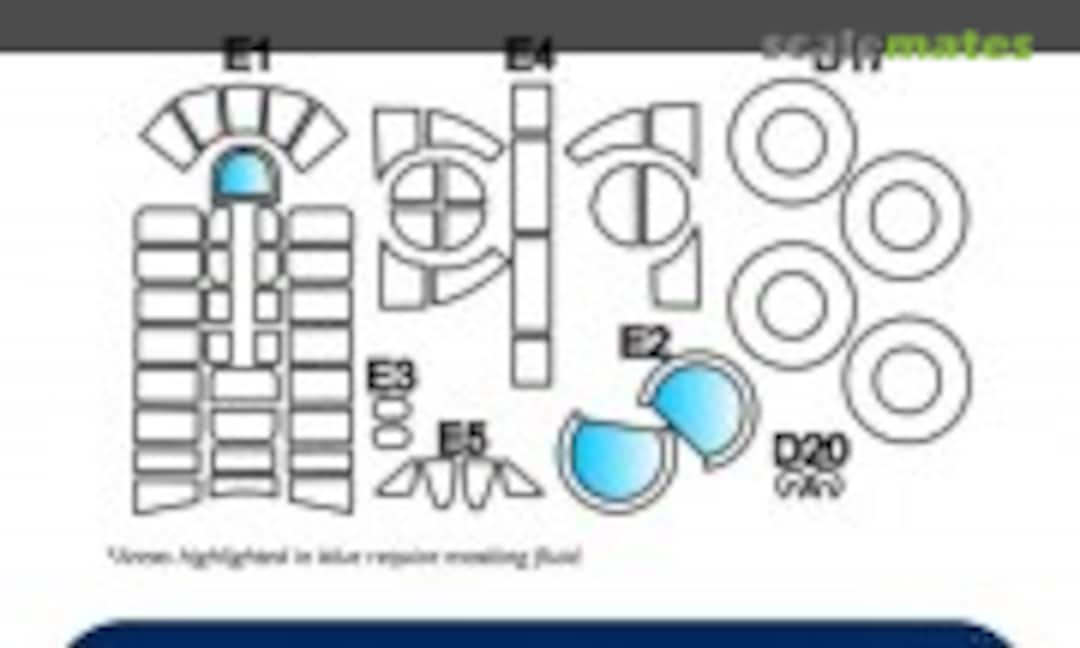1:72 Grumman TBF-1 Avenger Canopy Masks & Main Markings (Kit Masx 72-037V) 72-037V