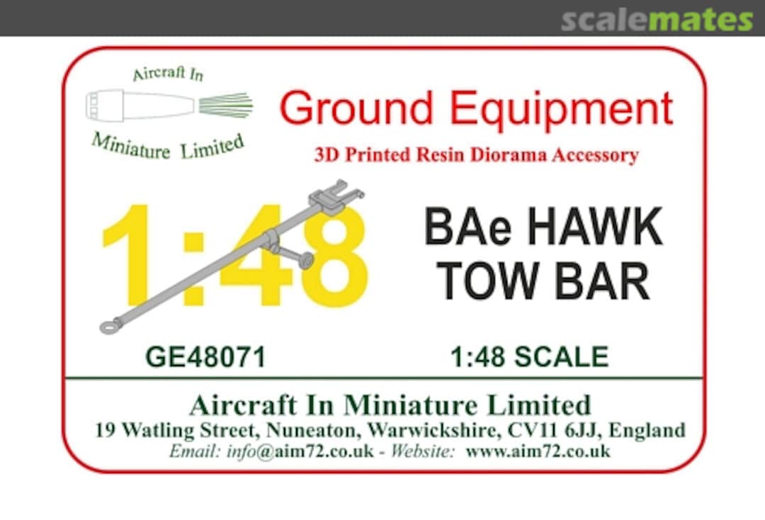 Boxart BAe Hawk Tow Bar GE48071 Aircraft In Miniature Ltd
