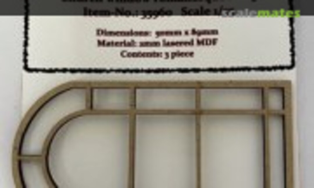 1:35 Church window romanesque No.3 (3pcs) (RT-Diorama 35960) 35960