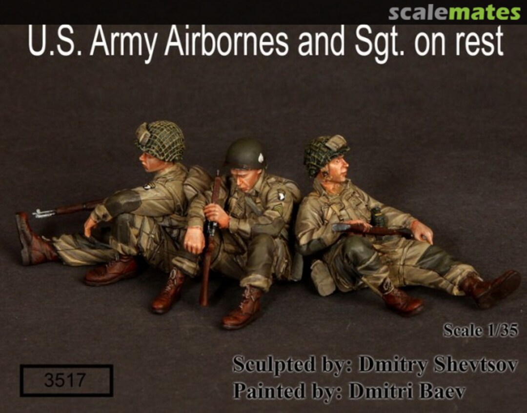 Boxart U.S. Army Airbornes and Sgt. on rest 3517 SOGA Miniatures
