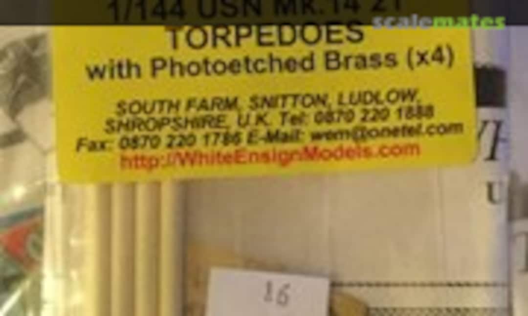 1:144 USN Mk.14 21" Torpedo (White Ensign Models PE 14409) PE 14409