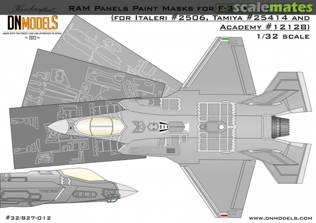 Boxart RAM Panels Paint Masks for F-35A Lightning II 1/32 32/827-012 DN Models