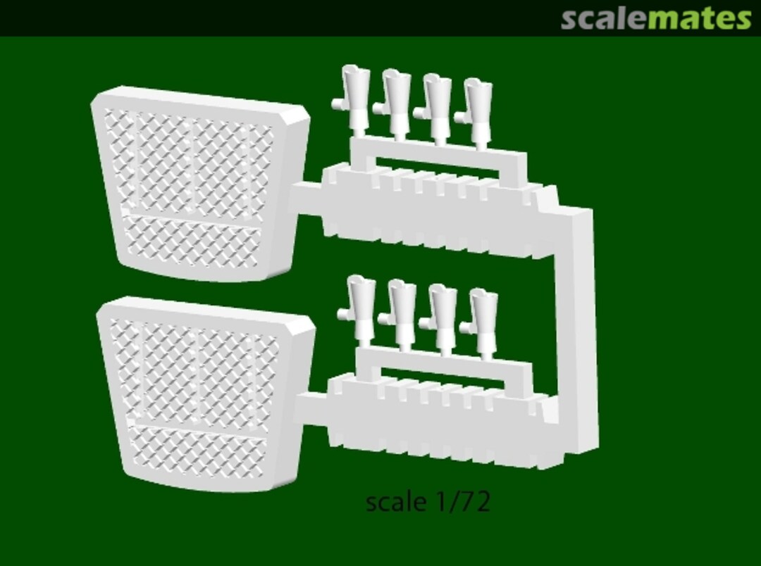 Boxart Avia B.534 liquid cooler, holder for open shutters  CADfish Models