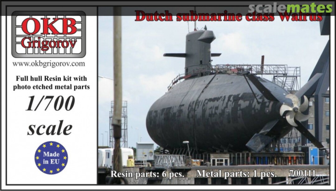 Boxart Dutch submarine class Walrus 700111 OKB Grigorov Boxart Dutch submarine class Walrus 700111 OKB Grigorov