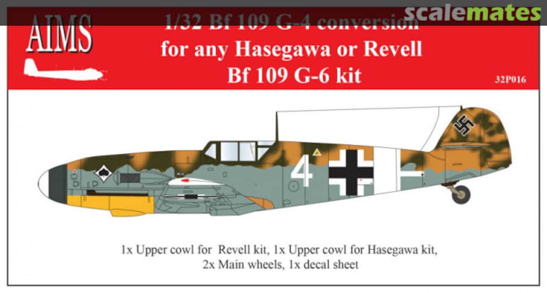 Boxart Messerschmitt Bf 109G-4 conversion 32P016 AIMS Boxart Messerschmitt Bf 109G-4 conversion 32P016 AIMS
