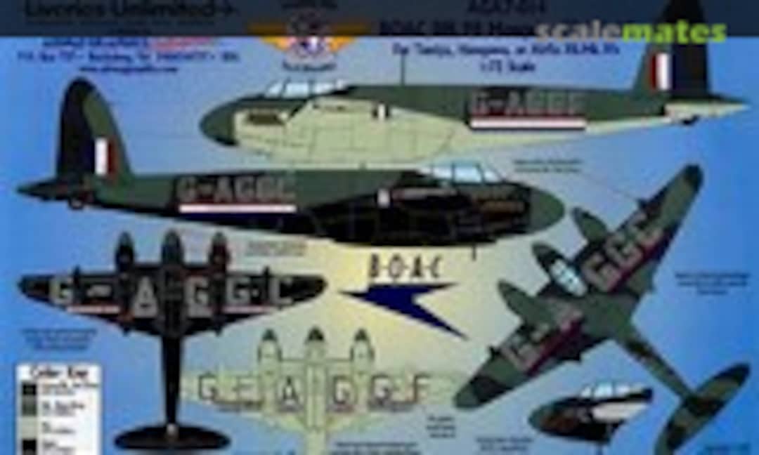 1:72 BOAC DH.98 Mosquito FB.Mk.VI (Liveries Unlimited/Airway Graphics AGA7-014) AGA7-014