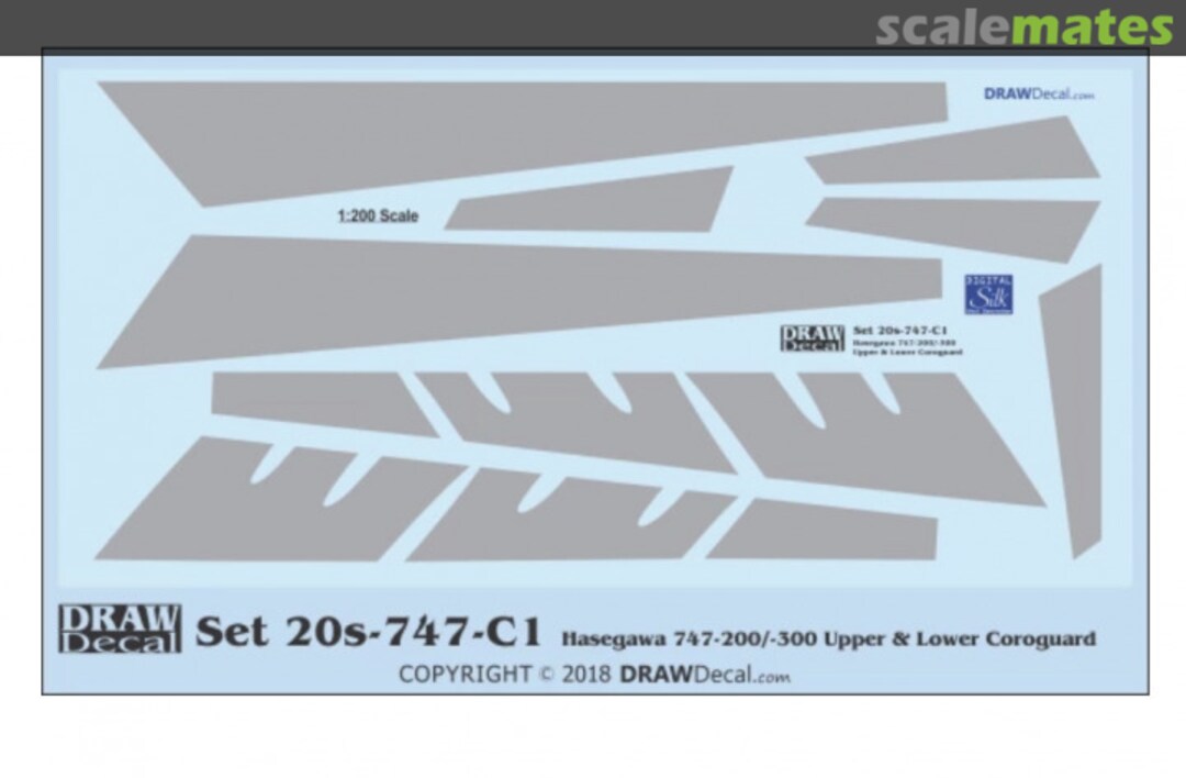 Boxart Boeing 747 200/300 Upper and Lower Coroguard 20-747-C1 Draw Decal Boxart Boeing 747 200/300 Upper and Lower Coroguard 20-747-C1 Draw Decal