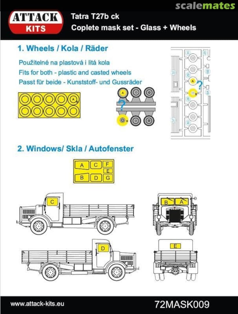 Boxart Tatra 27p Ck 72MASK009 Attack Hobby Kits Boxart Tatra 27p Ck 72MASK009 Attack Hobby Kits
