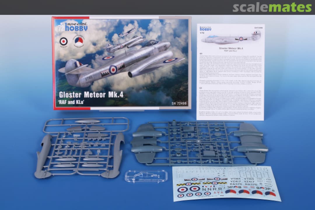 Contents Gloster Meteor Mk.4 SH 72498 Special Hobby Contents Gloster Meteor Mk.4 SH 72498 Special Hobby