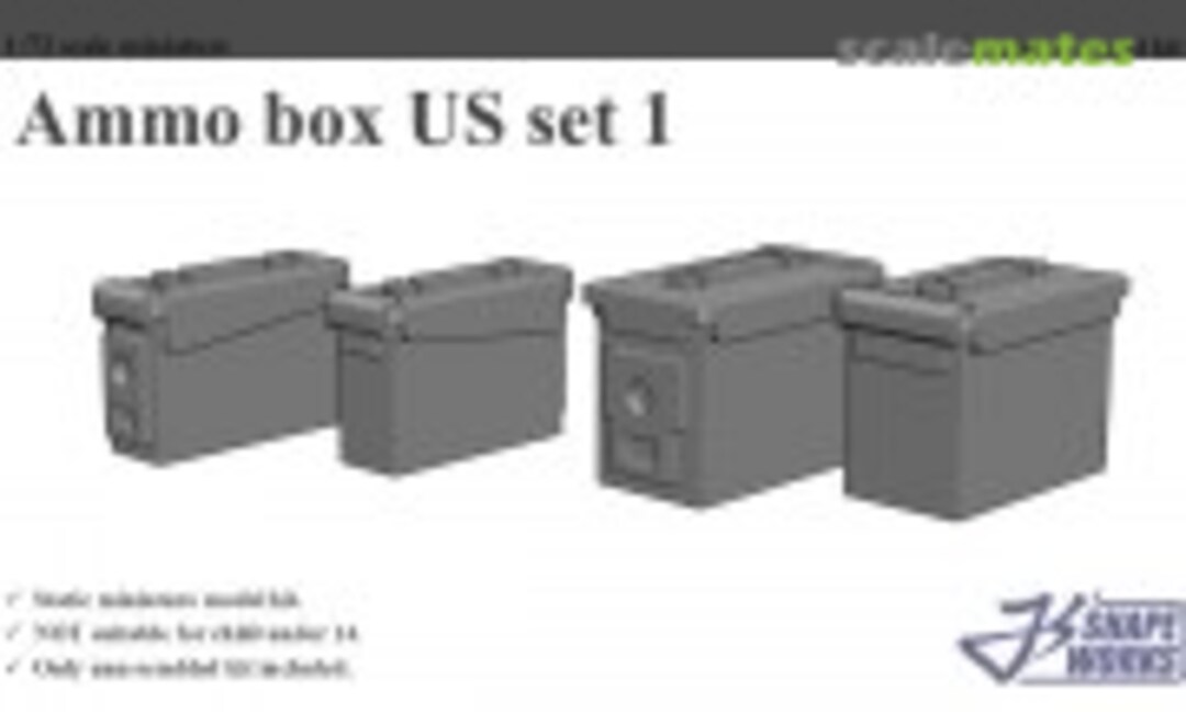 1:72 Ammo box US set 1 (Js' Shapeworks JS72D007) JS72D007