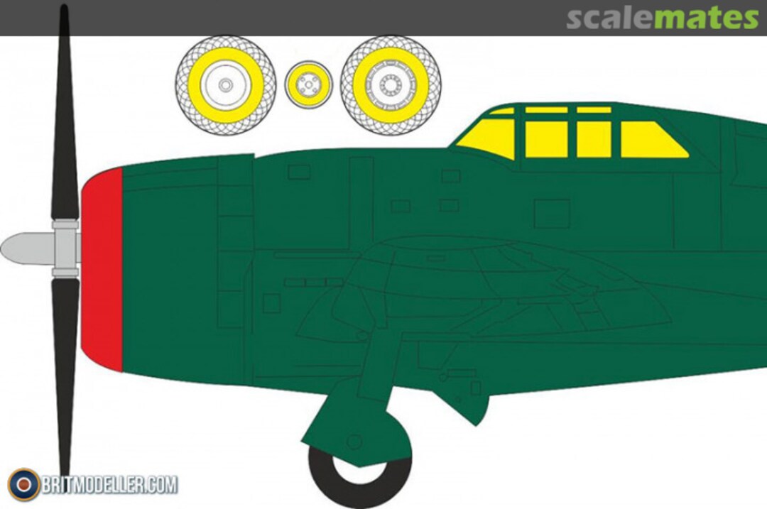 Boxart Republic P-47 D Razorback - TFace Mask Set EX1144 Eduard