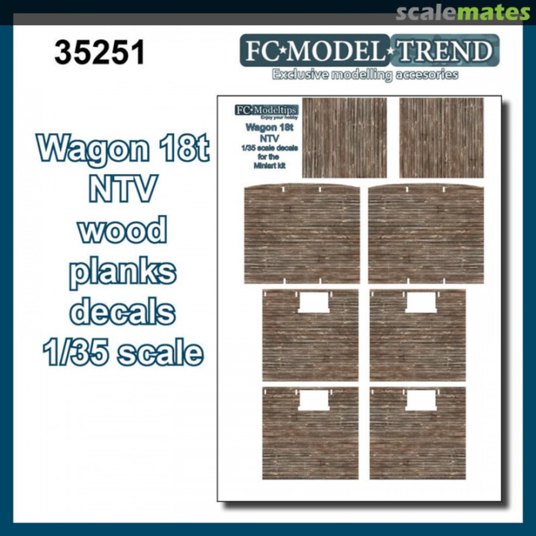 Boxart Wagon 18t NTV wood planks decals 35251 FC Model Trend