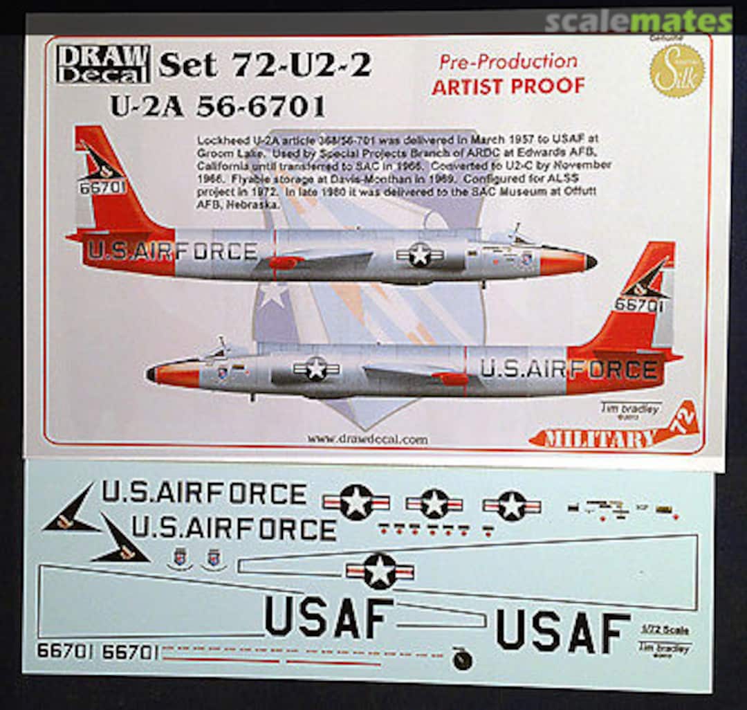 Boxart U-2A 72-U2-2 Draw Decal Boxart U-2A 72-U2-2 Draw Decal