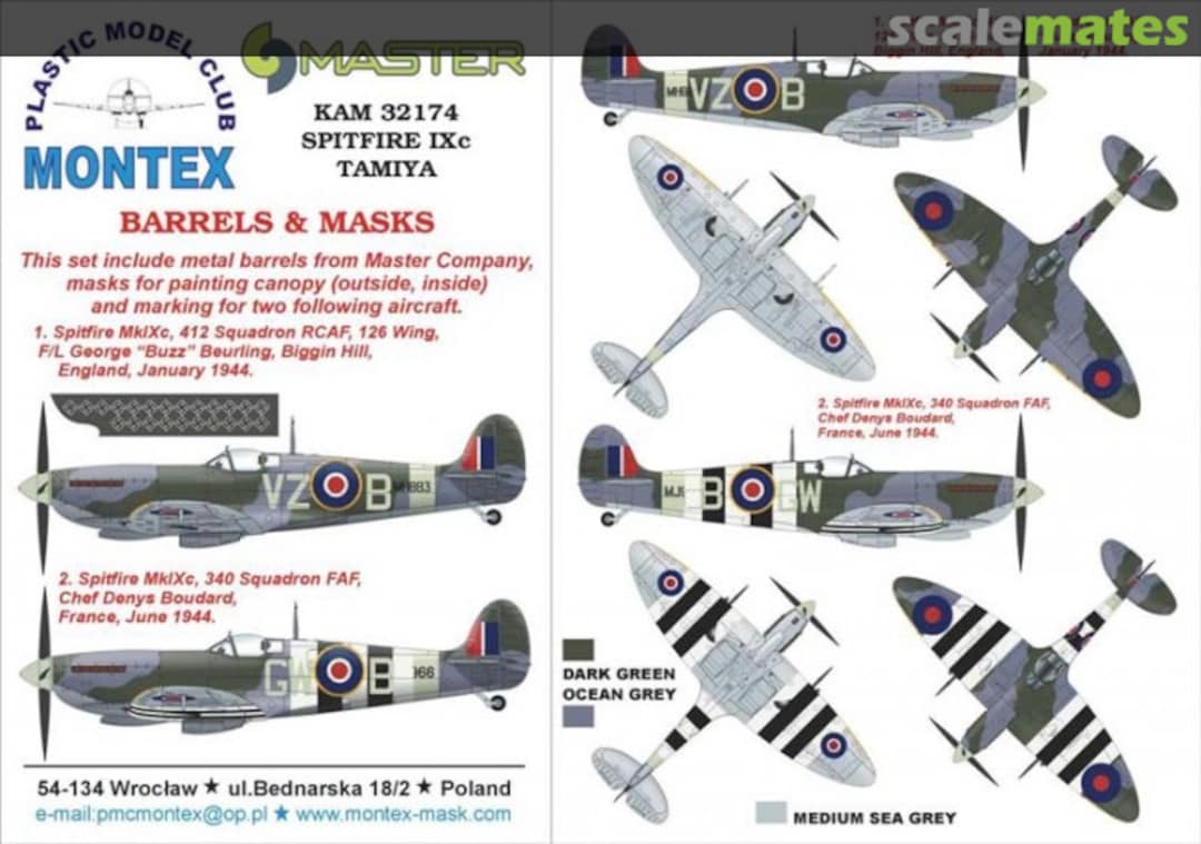 Boxart Spitfire Mk IX KAM32174 Montex Boxart Spitfire Mk IX KAM32174 Montex