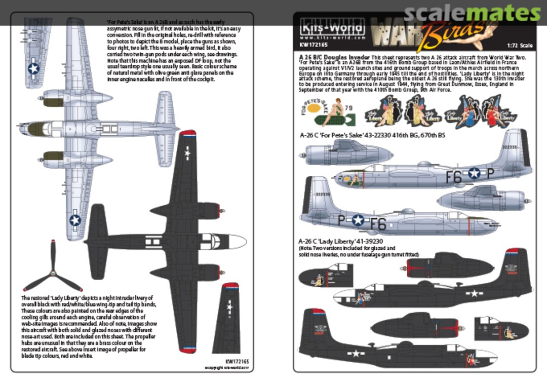 Boxart Douglas A-26C Invaders KW172165 Kits-World Boxart Douglas A-26C Invaders KW172165 Kits-World
