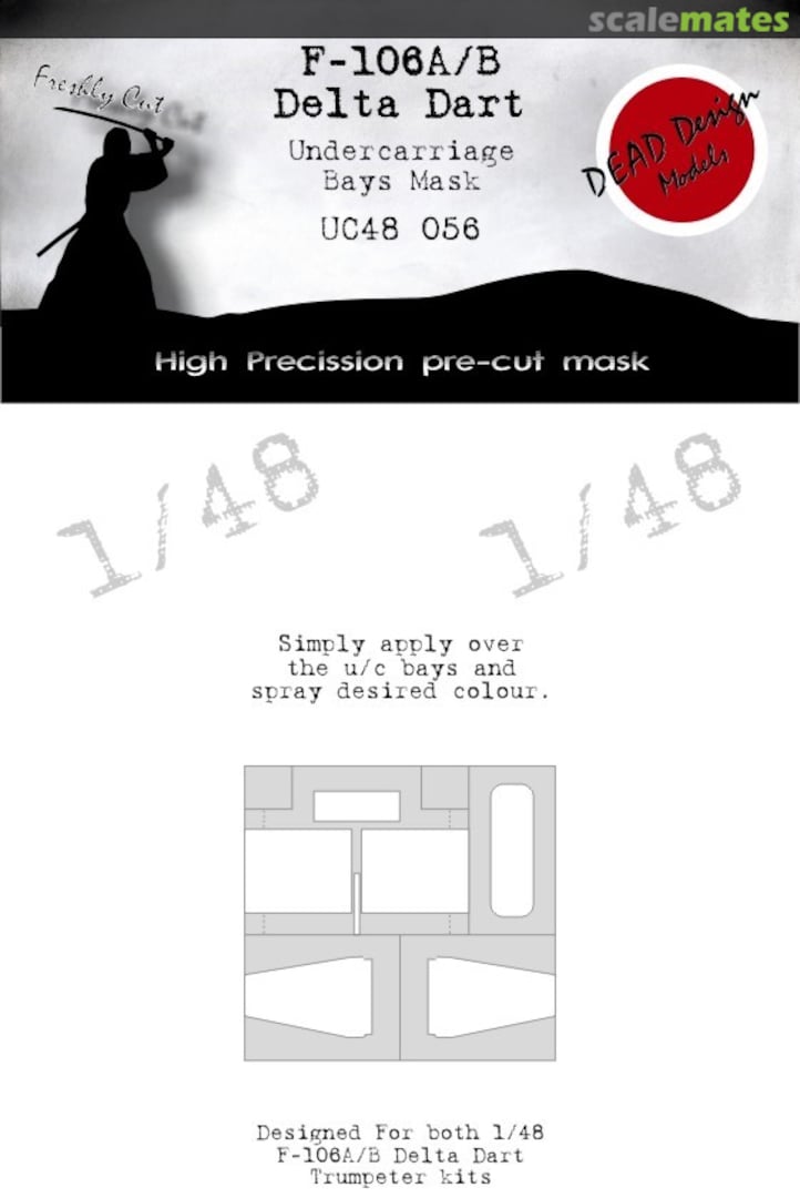Boxart Convair F-106 A/B Delta Dart - Undercarriage Bays Mask (for Trumpeter kits) UC48056 DEAD Design Models Boxart Convair F-106 A/B Delta Dart - Undercarriage Bays Mask (for Trumpeter kits) UC48056 DEAD Design Models