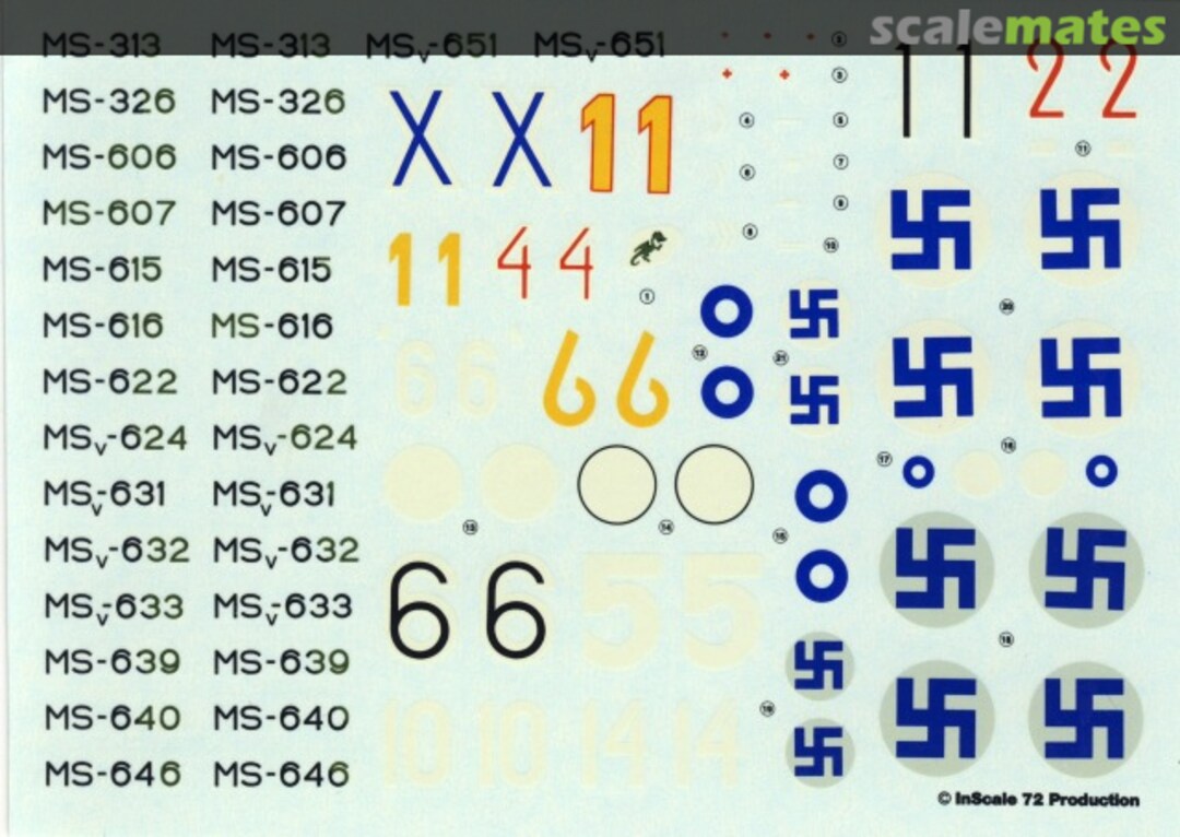 Boxart Morane-Saulnier 406, 410 & MSv-conversion in Finnish Air Force Service 1943-48 AC021 InSCALE 72 Boxart Morane-Saulnier 406, 410 & MSv-conversion in Finnish Air Force Service 1943-48 AC021 InSCALE 72