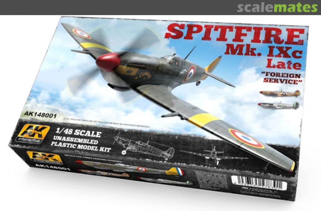 Boxart Spitfire Mk.IXc Late "Foreign Service" AK 148001 AK Interactive Boxart Spitfire Mk.IXc Late "Foreign Service" AK 148001 AK Interactive