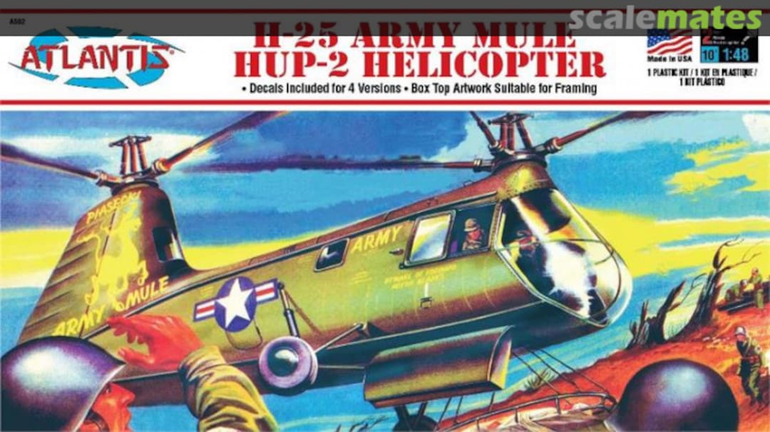 Boxart H-25 Army Mule HUP-2 Helicopter A502 Atlantis Boxart H-25 Army Mule HUP-2 Helicopter A502 Atlantis