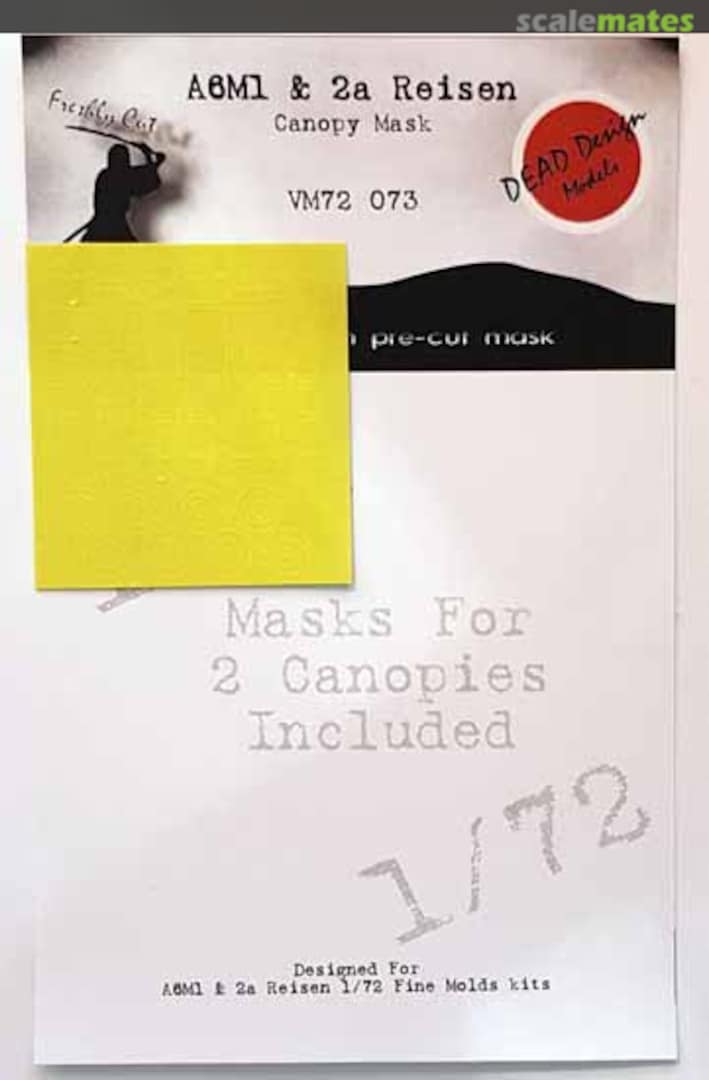 Boxart Mitsubishi A6M1/2a Reisen (set for both) Masks VM72073 DEAD Design Models Boxart Mitsubishi A6M1/2a Reisen (set for both) Masks VM72073 DEAD Design Models