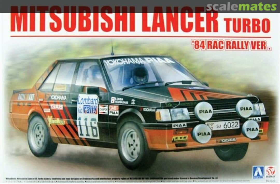 Boxart Mitsubishi Lancer 2000 Turbo sponsored by Yokohama #116 B24022 Beemax Model Kits Boxart Mitsubishi Lancer 2000 Turbo sponsored by Yokohama #116 B24022 Beemax Model Kits