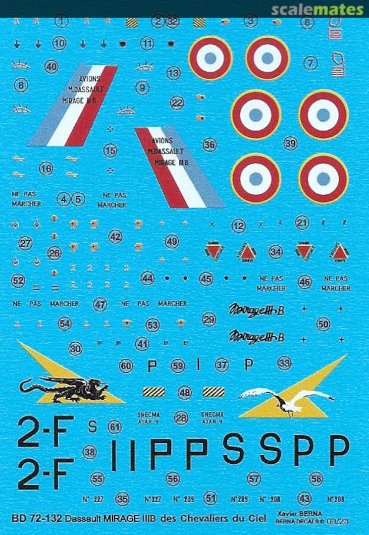 Boxart Dassault Mirage IIIB BD 72-132 Berna Decals Boxart Dassault Mirage IIIB BD 72-132 Berna Decals