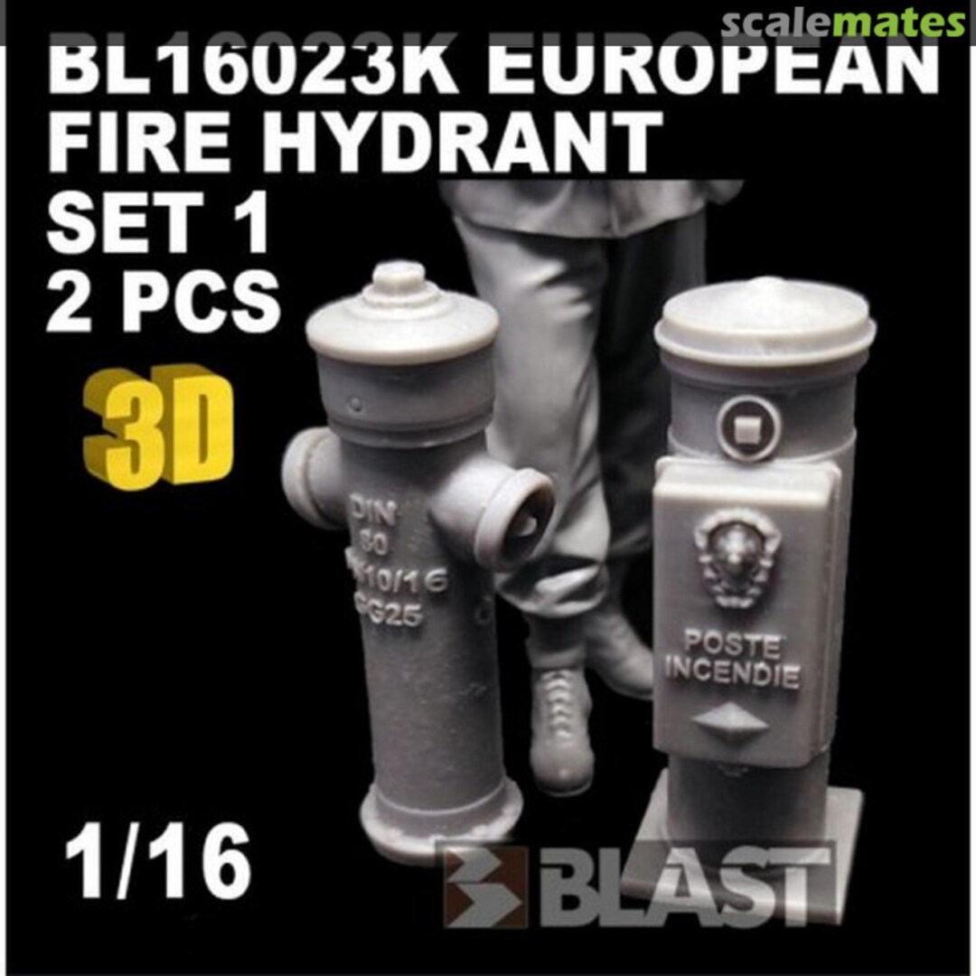 Boxart European Fire Hydrant Set 1 - (2 pcs) BL16023K Blast Models