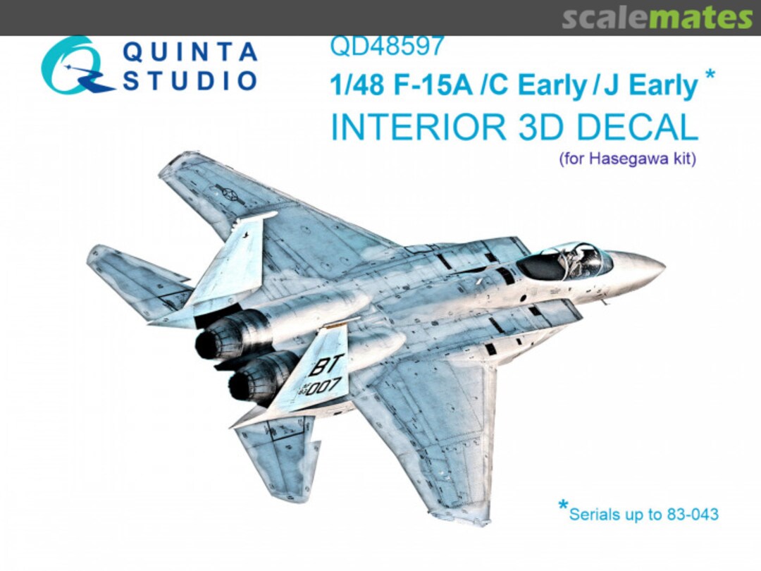 Boxart F-15A/F-15C/F-15J Early (up to 83-043) interior 3D decals QD48597 Quinta Studio Boxart F-15A/F-15C/F-15J Early (up to 83-043) interior 3D decals QD48597 Quinta Studio