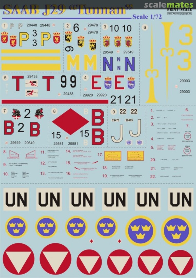 Boxart SAAB J29 Tunnan 72-038 Print Scale Boxart SAAB J29 Tunnan 72-038 Print Scale
