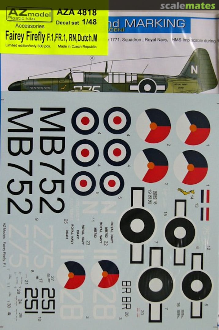 Boxart Fairey Firefly F1./FR.1 AZA4818 AZmodel Boxart Fairey Firefly F1./FR.1 AZA4818 AZmodel