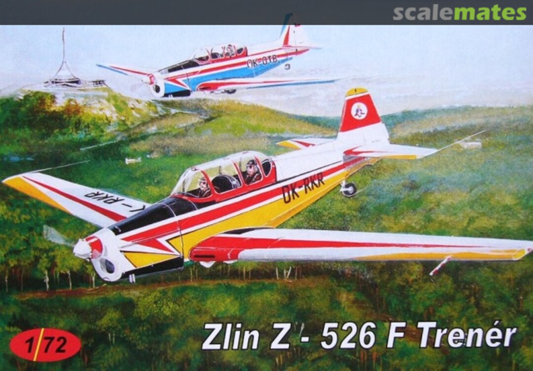 Boxart Zlin Z-526 F Trenér AZCZ15 AZmodel Boxart Zlin Z-526 F Trenér AZCZ15 AZmodel