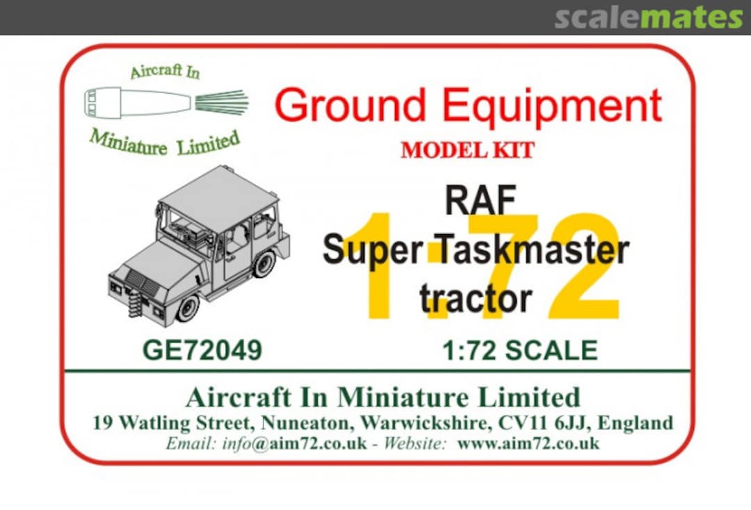 Boxart RAF Super Taskmaster tractor GE72049 Aircraft In Miniature Ltd Boxart RAF Super Taskmaster tractor GE72049 Aircraft In Miniature Ltd