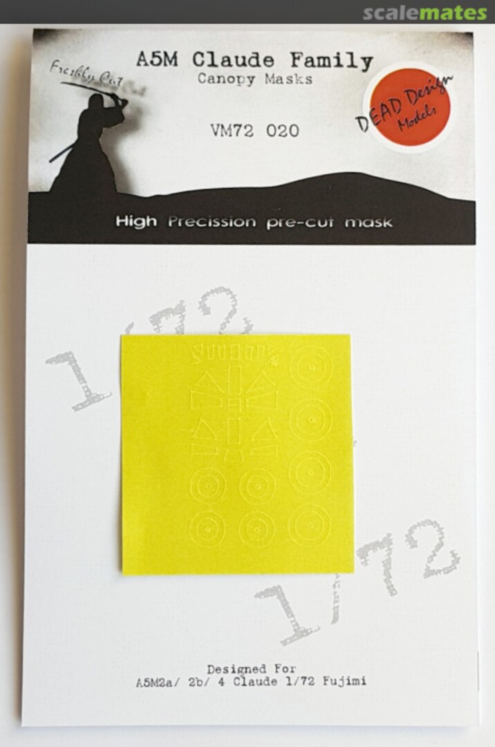 Boxart Mitsubishi A5M Claude Family canopy mask VM72020 DEAD Design Models Boxart Mitsubishi A5M Claude Family canopy mask VM72020 DEAD Design Models