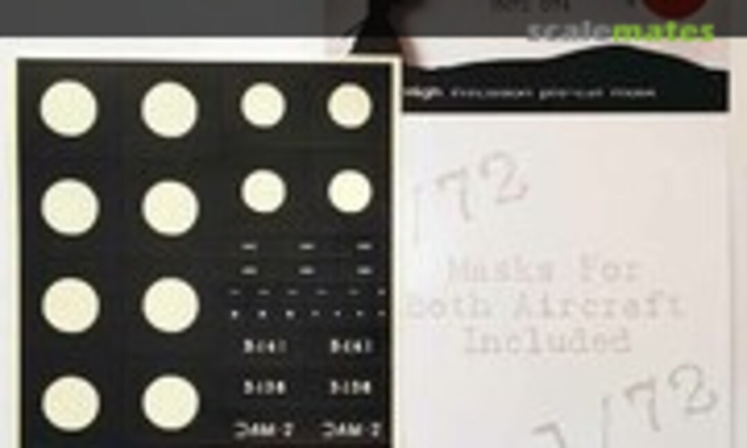 1:72 Mitsubishi A6M1/2a Reisen National Insignias (set for both) Masks (DEAD Design Models VM72074) VM72074