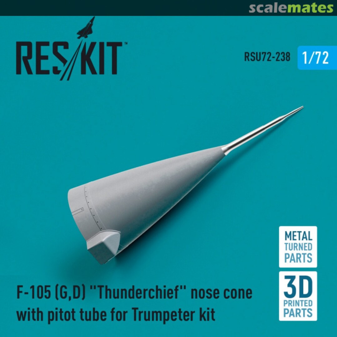 Boxart F-105 (G,D) Thunderchief nose cone with pitot tube RSU72-0238 ResKit
