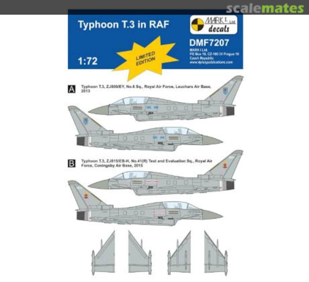 Boxart Typhoon T.3 in RAF DMF7207 Mark I Decals