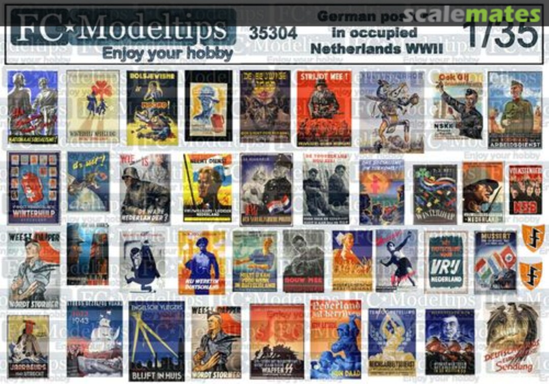 Boxart German propaganda posters in occupied netherlands WWII 35304 FC Modeltips