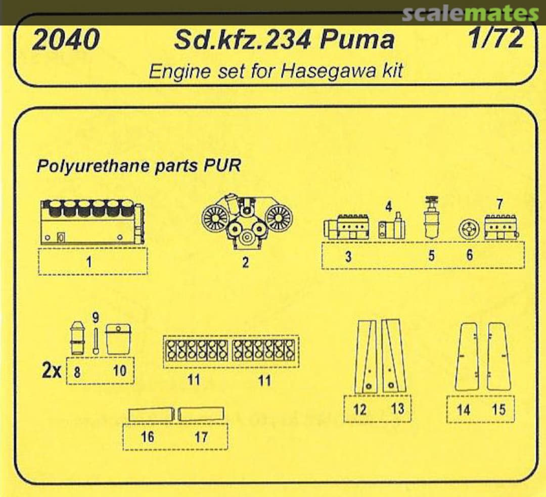 Boxart Sd.Kfz. 234 Engine Set 2040 CMK Boxart Sd.Kfz. 234 Engine Set 2040 CMK