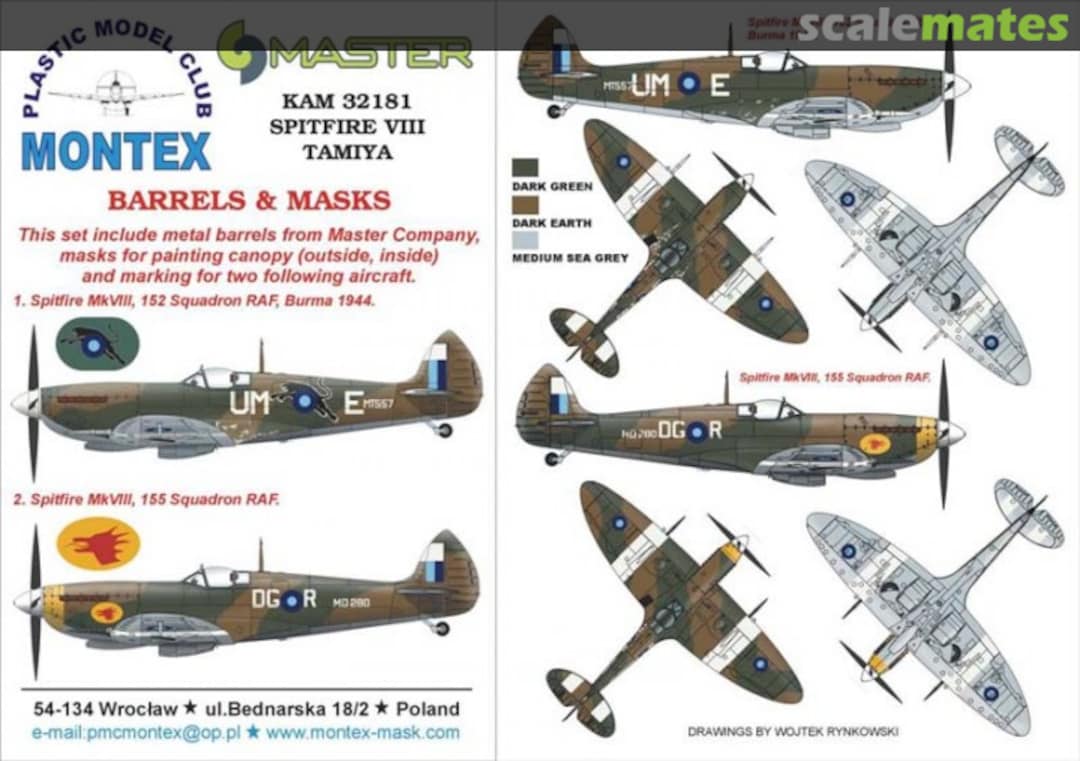 Boxart Spitfire Mk VIII KAM32181 Montex Boxart Spitfire Mk VIII KAM32181 Montex