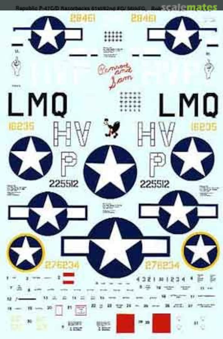 Boxart Republic P-47C/D Razorbacks 48-1096 Microscale