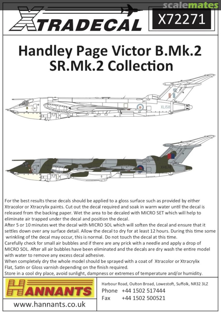 Boxart Handley Page Victor B.Mk.2 X72271 Xtradecal Boxart Handley Page Victor B.Mk.2 X72271 Xtradecal